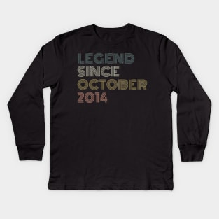 Legend Since October 2014 Kids Long Sleeve T-Shirt